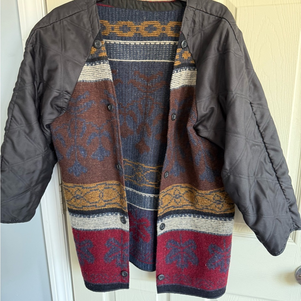Multicolor Patterned Santa fe look open Jacket - Picture 5 of 5